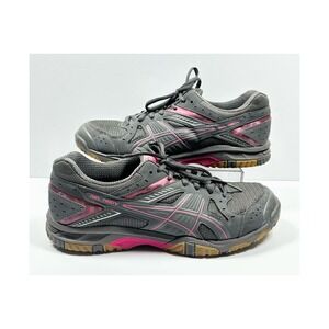 Asics Gel-1150V Womens Volleyball Shoes Gray Pink B457Y Size 9.5 Athletic Sport